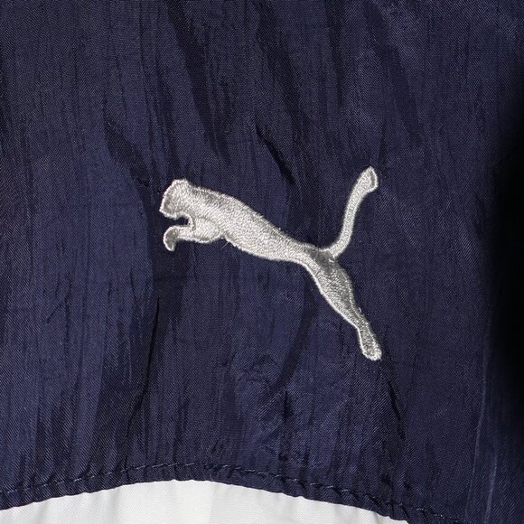 Vintage Puma Windbreaker Jacket – Navy / White (Men’s M) - Picture 4 of 11